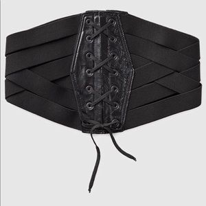 Kiki De Montparnasse Black Leather & Corset Belt